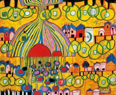 #Farbe_Opal Hundertwasser | 1431 Positive Seelenbäume - Negative Menschenhäuser (894)