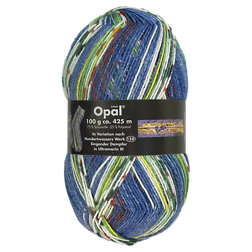 #Farbe_Opal Hundertwasser | 1437 Singender Dampfer in Ultramarin III (150)