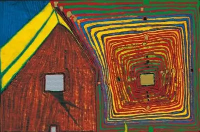 #Farbe_Opal Hundertwasser | 2100 Die Nachbarn - Spiralsonne und Mondhaus (551)