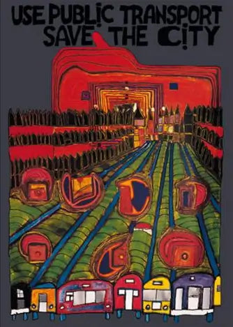 #Farbe_Opal Hundertwasser | 3202 Use Public Transport - Save the City (553C)