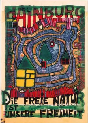 #Farbe_Opal Hundertwasser | 3204 Hainburg - Die Freie Natur ist unsere Freiheit (808B)