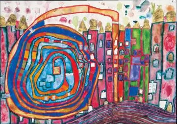 #Farbe_Opal Hundertwasser | 4055 Who has eaten all my windows (970)