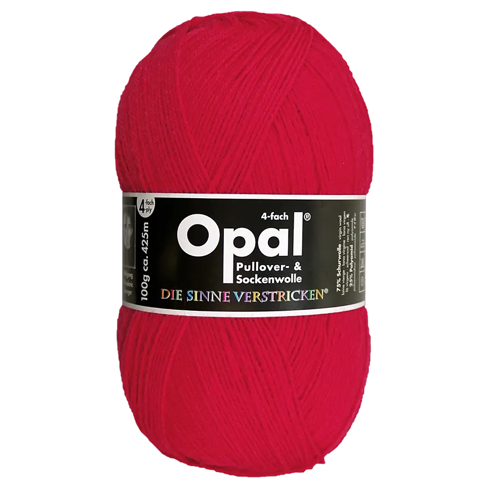 #Farbe_Opal Uni 4-fach | 5180 Rot