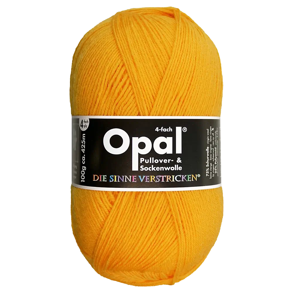 #Farbe_Opal Uni 4-fach | 5182 Sonnengelb