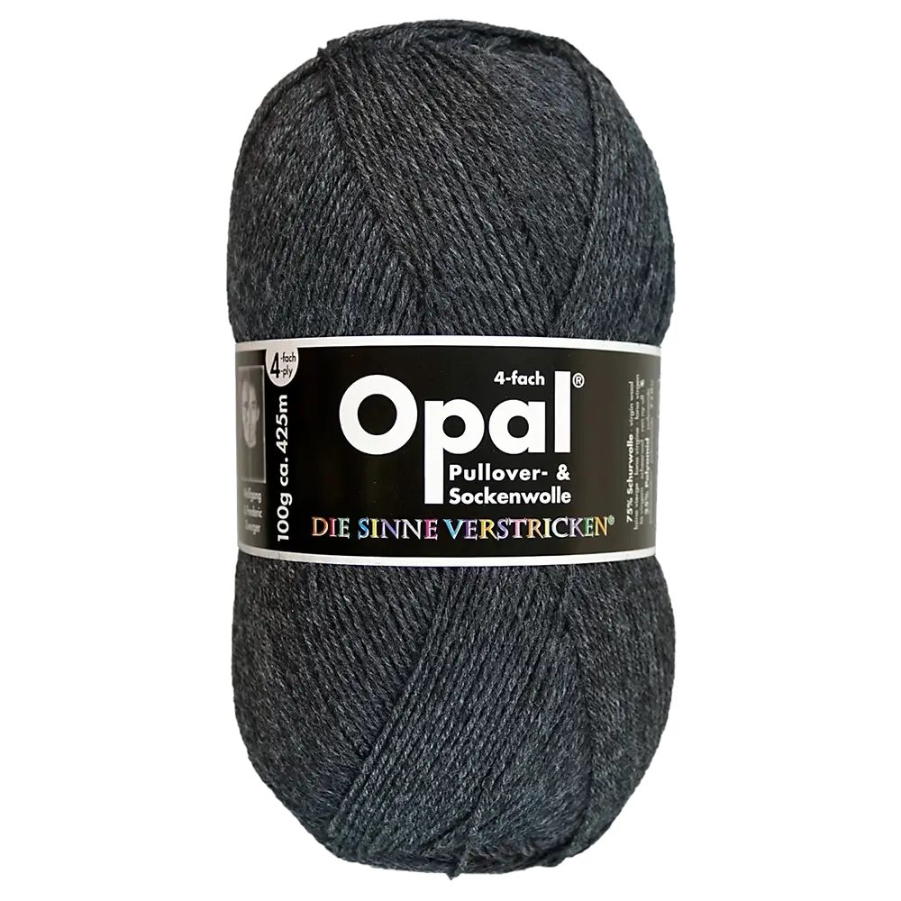#Farbe_Opal Uni 4-fach | 5191 Anthrazit melange