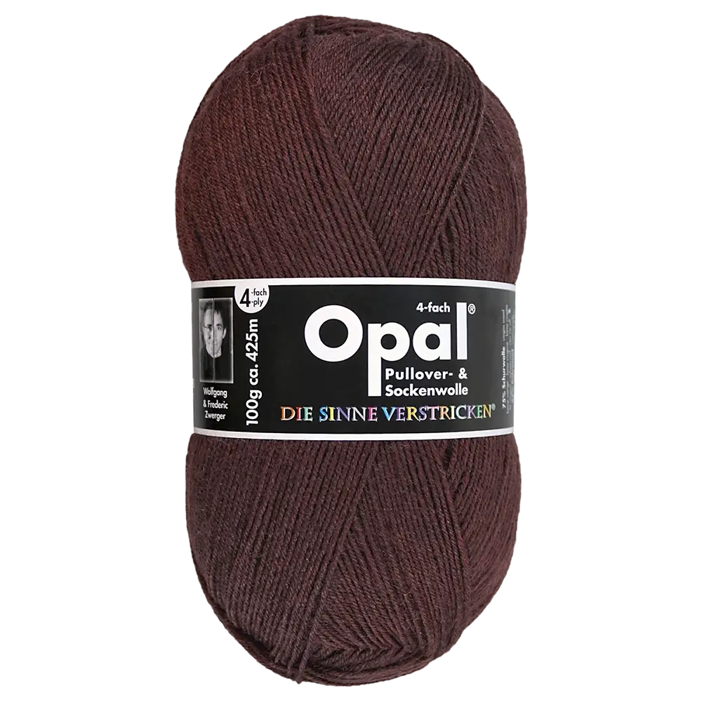 #Farbe_Opal Uni 4-fach | 5192 Dunkelbraun