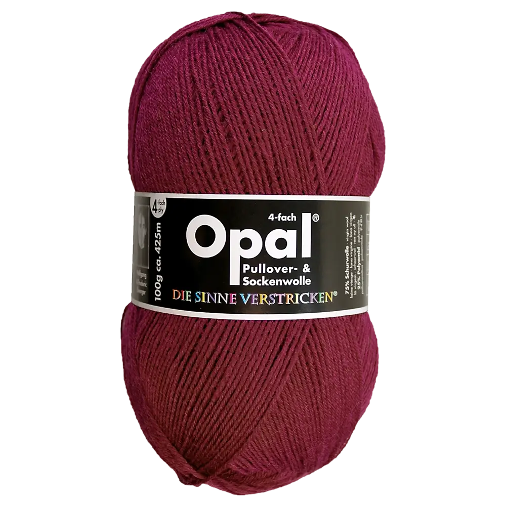 #Farbe_Opal Uni 4-fach | 5196 Burgund