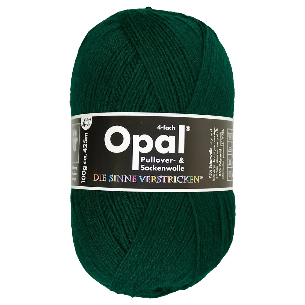 #Farbe_Opal Uni 4-fach | 9933 Waldgrün