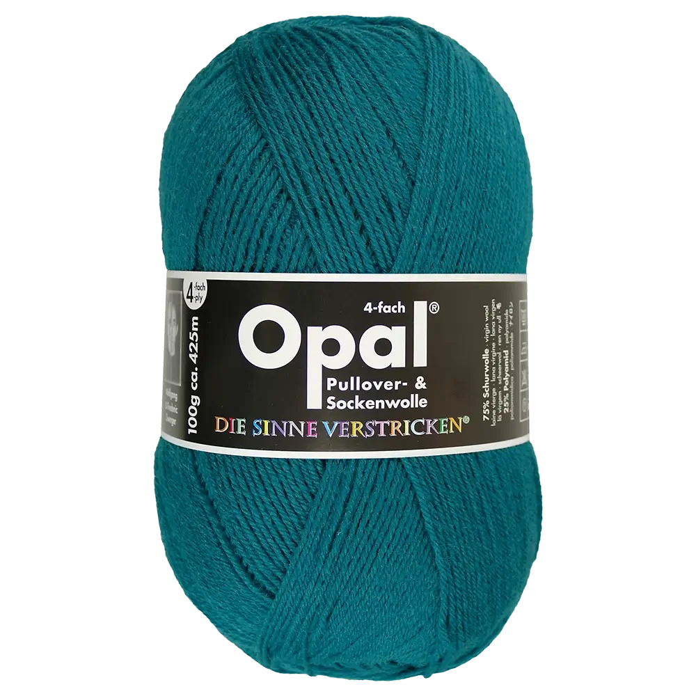 #Farbe_Opal Uni 4-fach | 9934 Blaugrün
