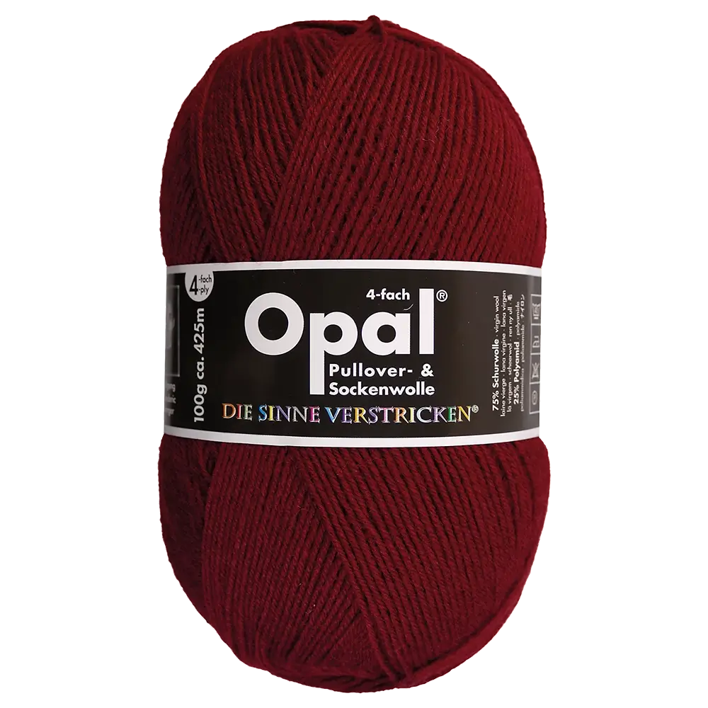 #Farbe_Opal Uni 4-fach | 9939 Rubinrot