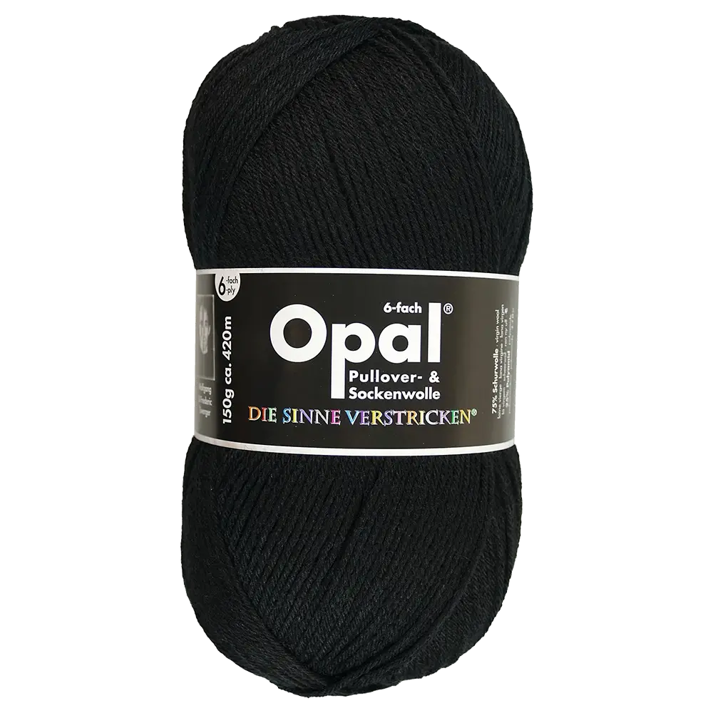 #Farbe_Opal Uni 6-fach | 5306 Tiefschwarz