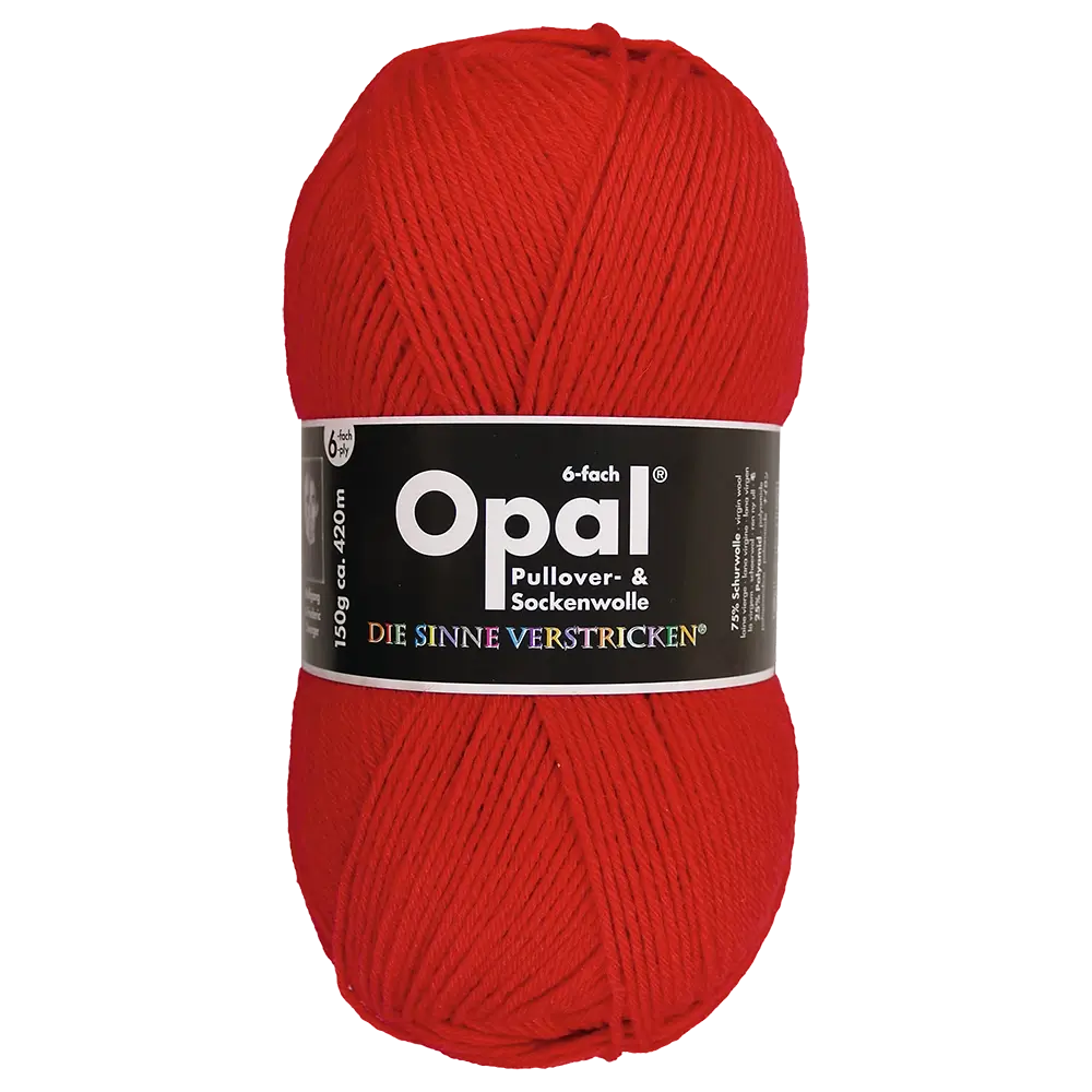 #Farbe_Opal Uni 6-fach | 7900 Rot