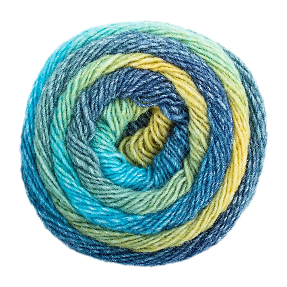 #Farbe_Pro Lana Diamant | 90 Blau-Türkis-Gelb