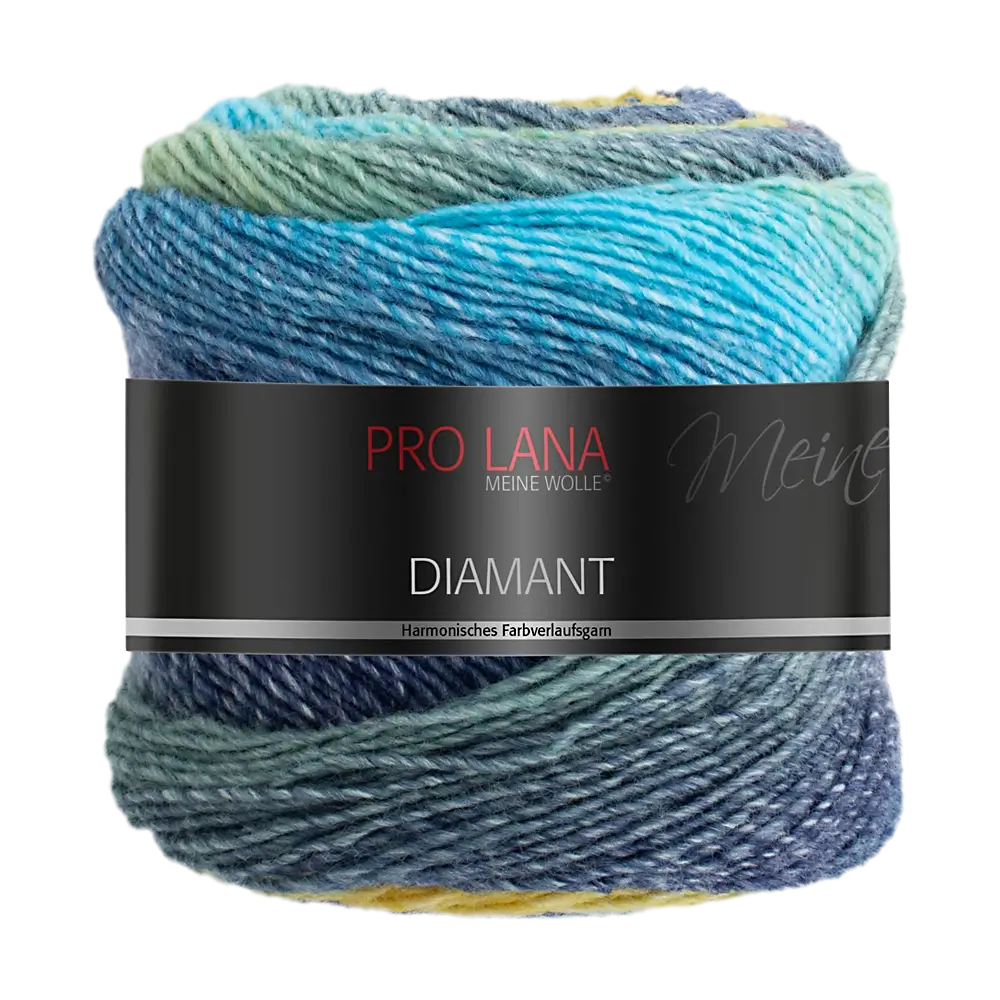 #Farbe_Pro Lana Diamant | 90 Blau-Türkis-Gelb