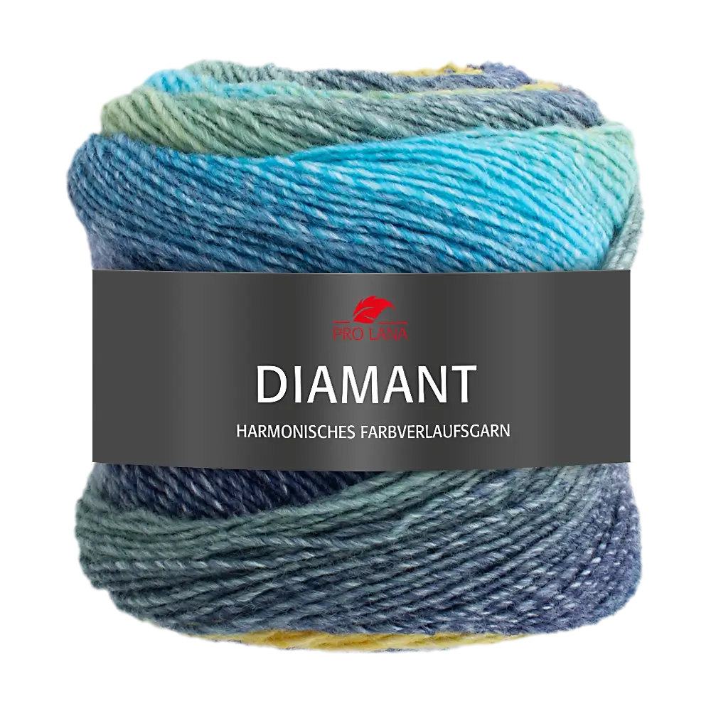 #Farbe_Pro Lana Diamant | 90 Blau-Türkis-Gelb