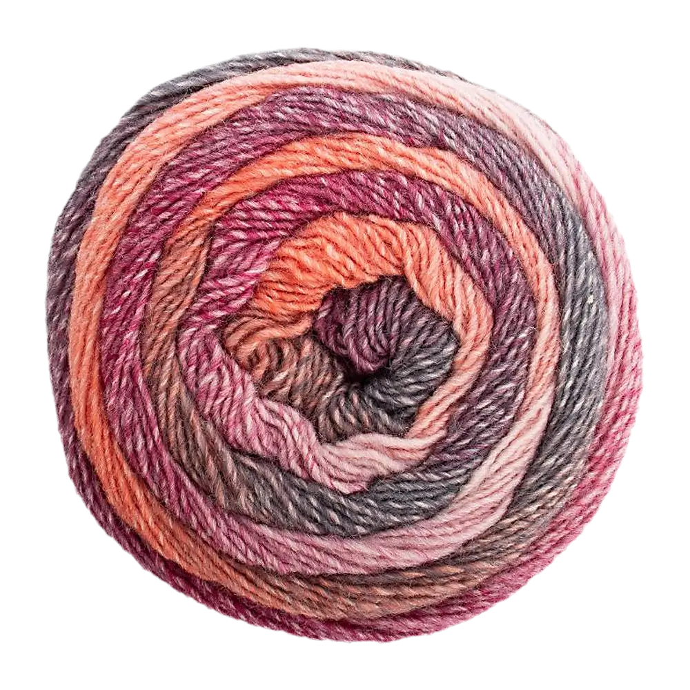 #Farbe_Pro Lana Diamant | 91 Beere-Orange-Grau