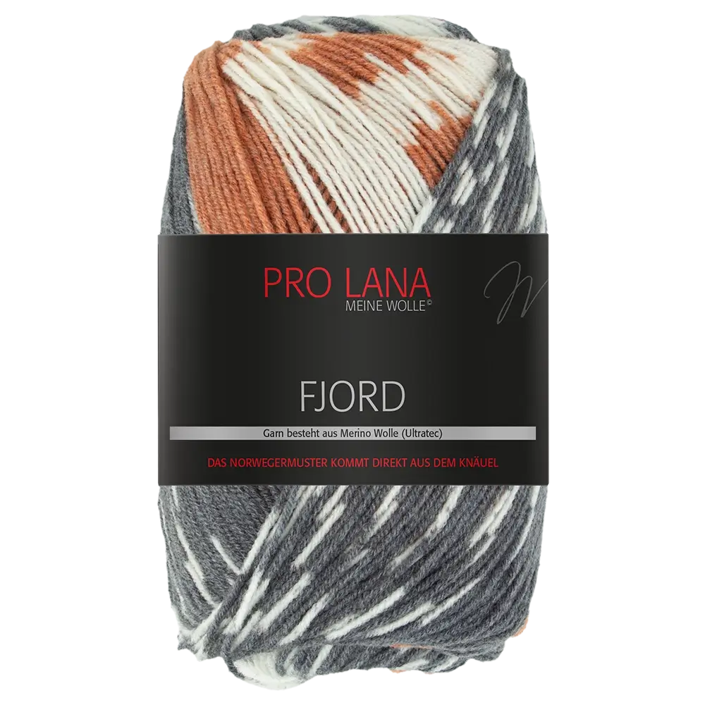 #Farbe_Pro Lana Fjord | 87 Braun-Grau-Weiß
