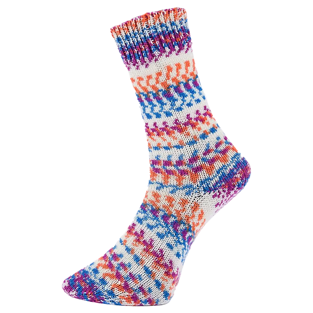 #Farbe_Pro Lana Fjord Socks Multicolor Golden Socks | 485 Blau-Orange