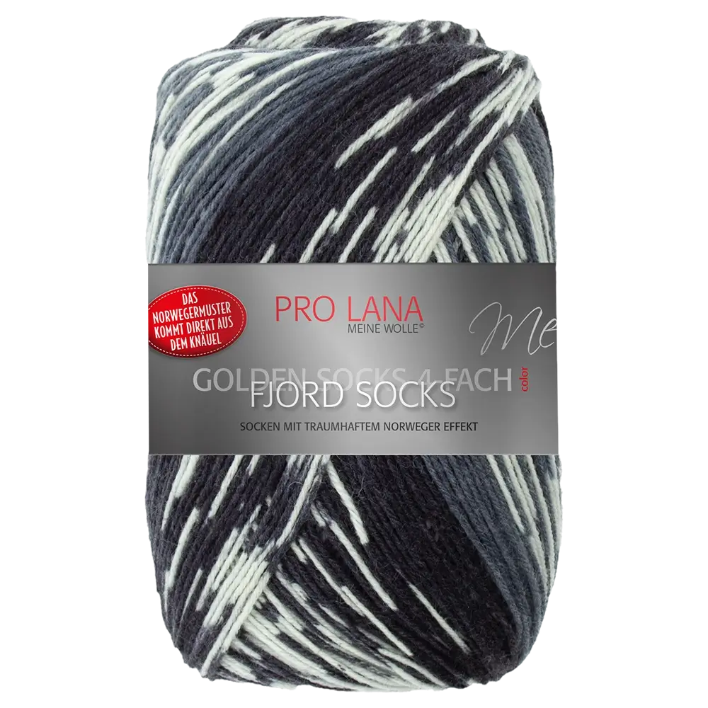 #Farbe_Pro Lana Golden Socks 4-fach Fjord Socks | 190 Grau