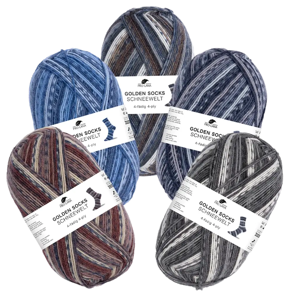 #Farbe_Pro Lana Golden Socks Schneewelt | 278064 5er Set