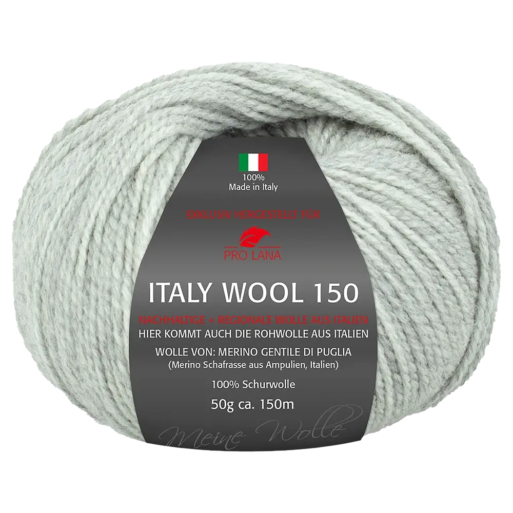 #Farbe_Pro Lana Italy Wool 150 | 191 Hellgrau meliert