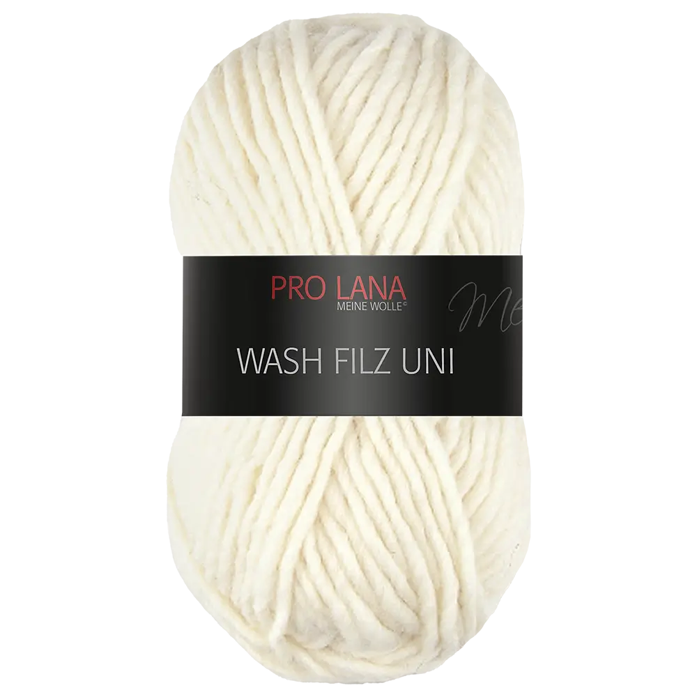 #Farbe_Pro Lana Wash Filz Uni | 102 Creme