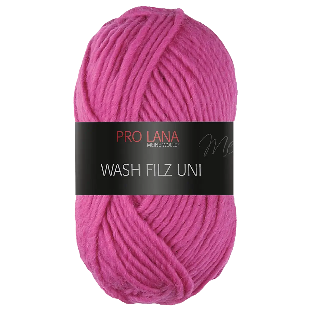 #Farbe_Pro Lana Wash Filz Uni | 141 Fuchsia