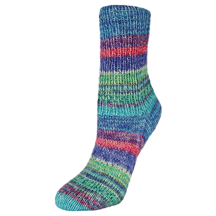 #Farbe_Rellana Flotte Socke Jubilee | 1760 Pink-Grün-Gelb