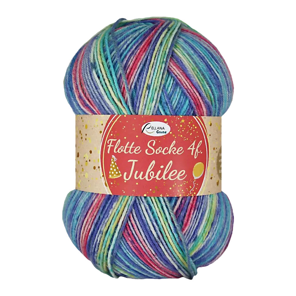 #Farbe_Rellana Flotte Socke Jubilee | 1760 Pink-Grün-Gelb