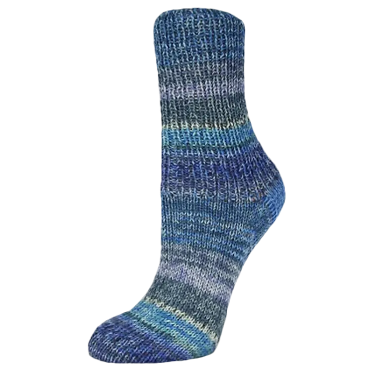 #Farbe_Rellana Flotte Socke Jubilee | 1761 Hellblau-Dunkelblau-Grau