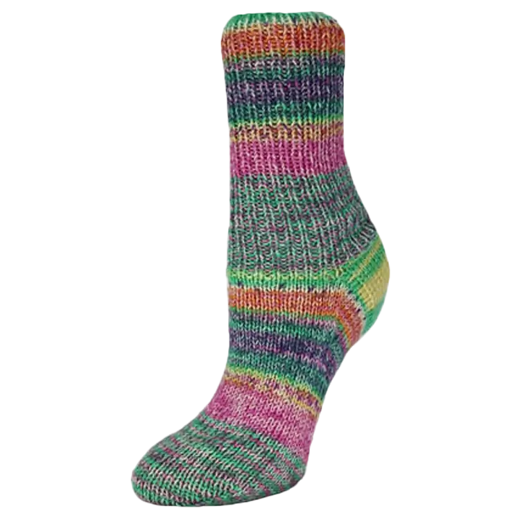 #Farbe_Rellana Flotte Socke Jubilee | 1762 Pink-Grün-Gelb