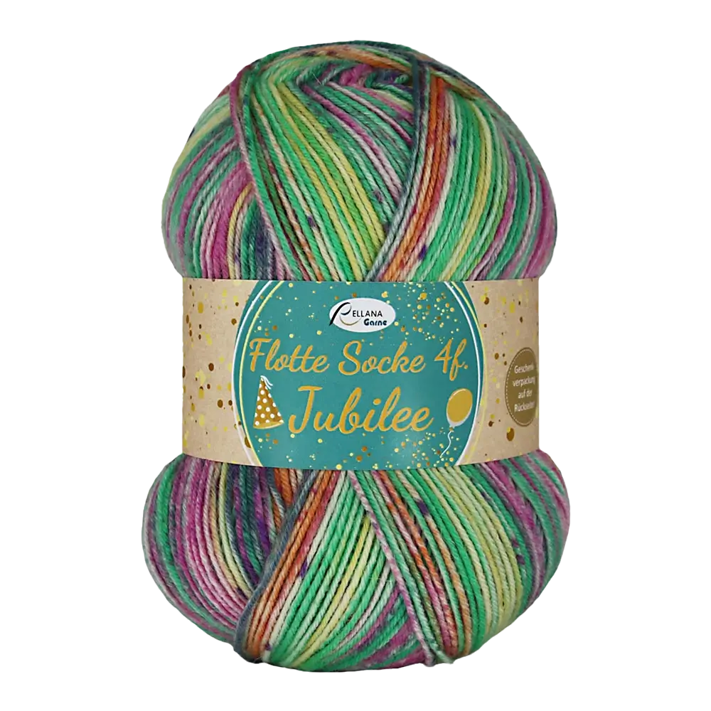 #Farbe_Rellana Flotte Socke Jubilee | 1762 Pink-Grün-Gelb
