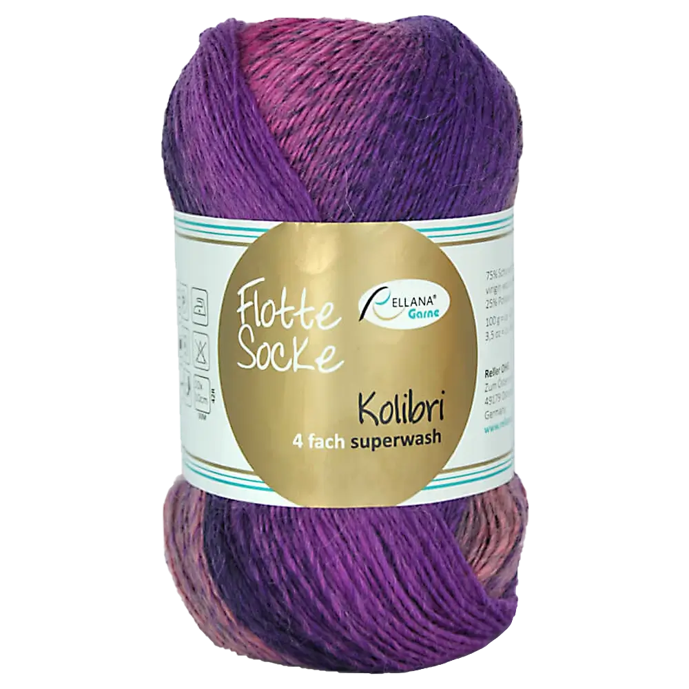 #Farbe_Rellana Flotte Socke Kolibri | 6207 Rose-Pink-Lila