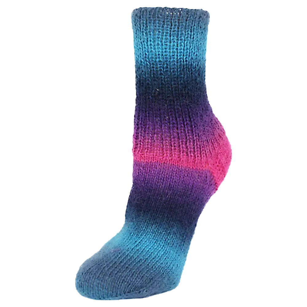 #Farbe_Rellana Flotte Socke Kolibri | 6211 Blau-Türkis-Flieder