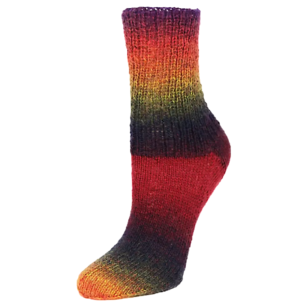 #Farbe_Rellana Flotte Socke Kolibri | 6215 Orange-Pink-Senf-Lila-Flieder