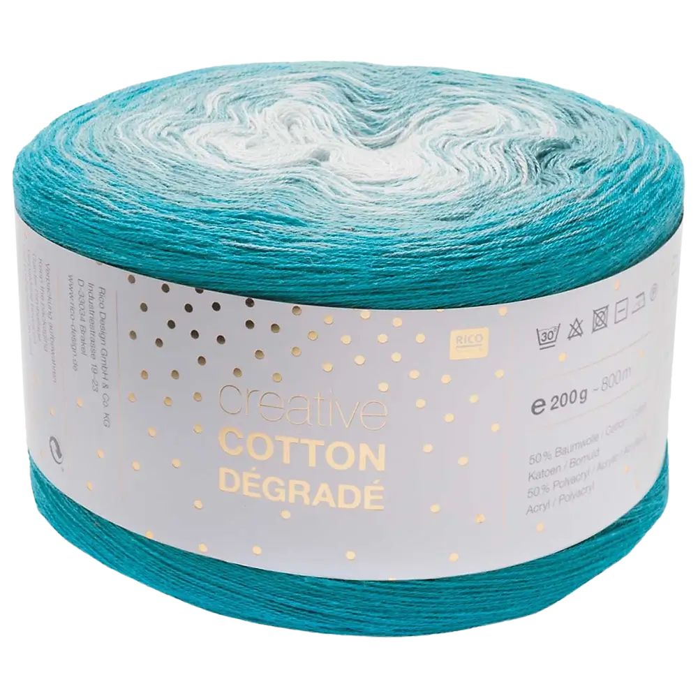 #Farbe_Rico Design Creative Cotton Dégradé | 004 Petrol