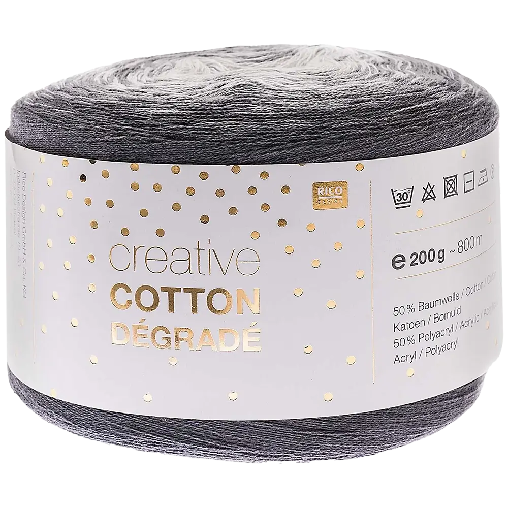 #Farbe_Rico Design Creative Cotton Dégradé | 005 Grau