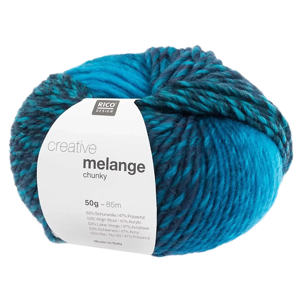 #Farbe_Rico Design Creative Melange Chunky | 010 Türkis-Blau