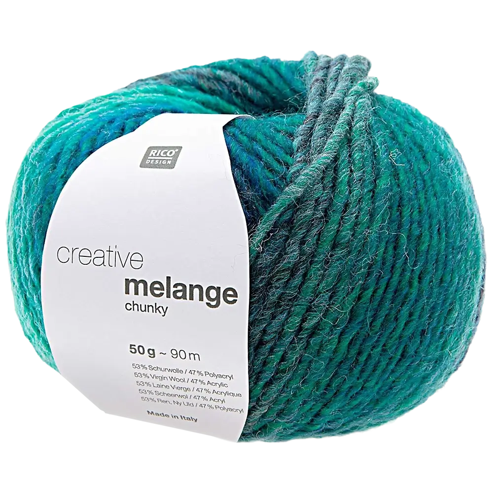#Farbe_Rico Design Creative Melange Chunky | 058 Blau-Grün