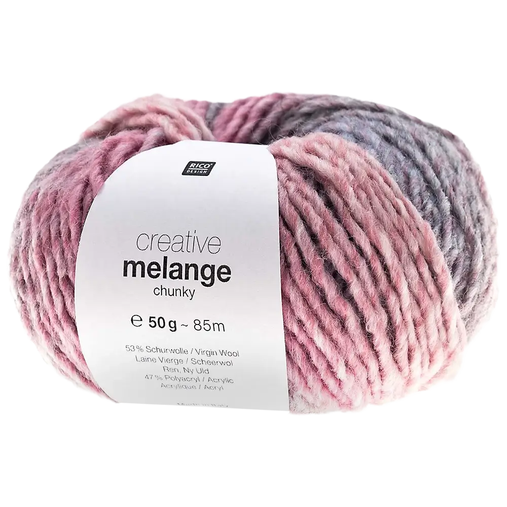 #Farbe_Rico Design Creative Melange Chunky | 060 Rosa-Blau
