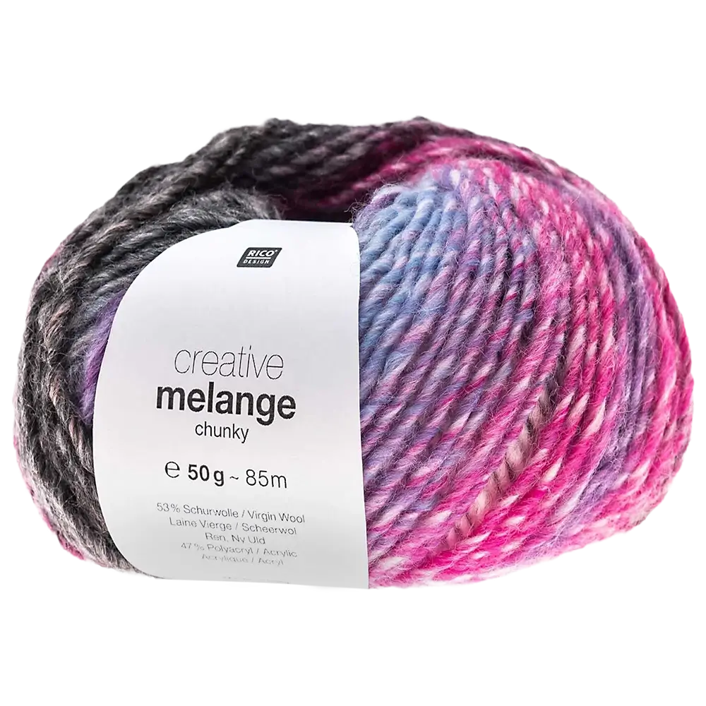 #Farbe_Rico Design Creative Melange Chunky | 061 Lila-Pink