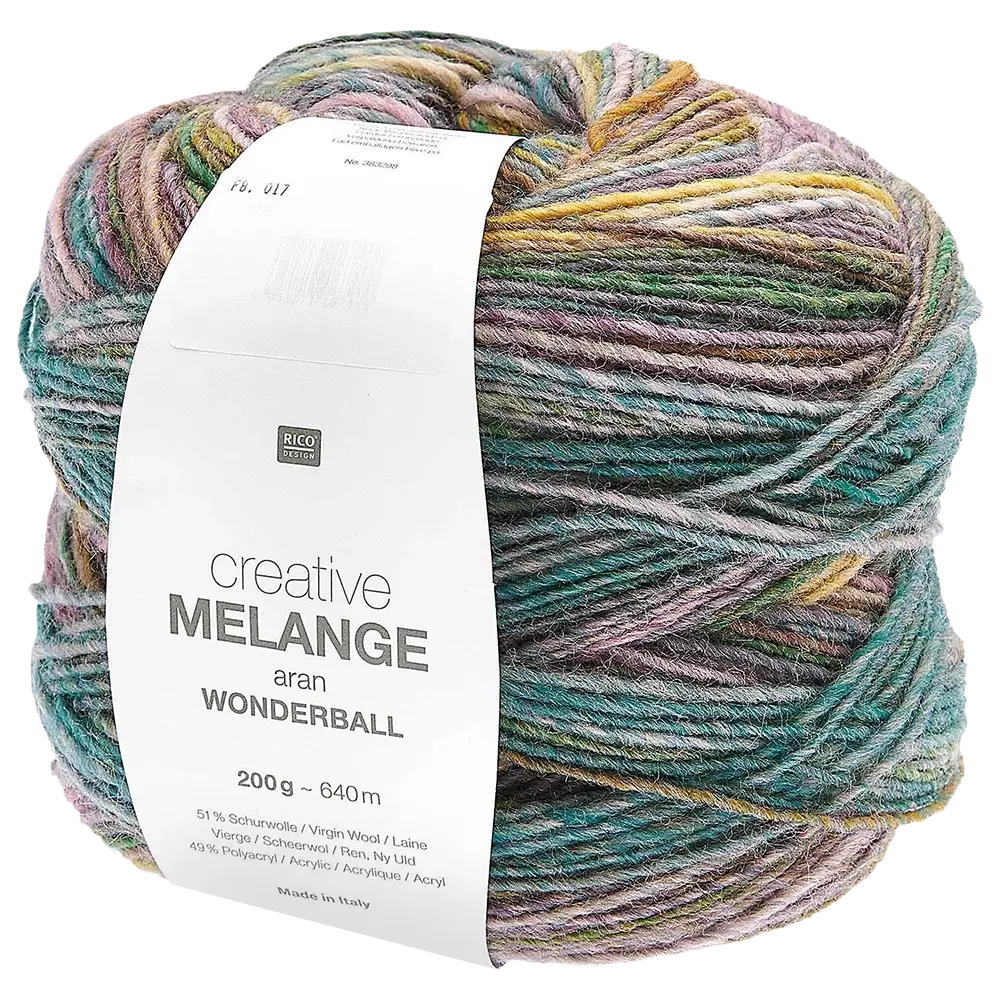#Farbe_Rico Design Creative Melange Wonderball | 017 Mauve-Petrol