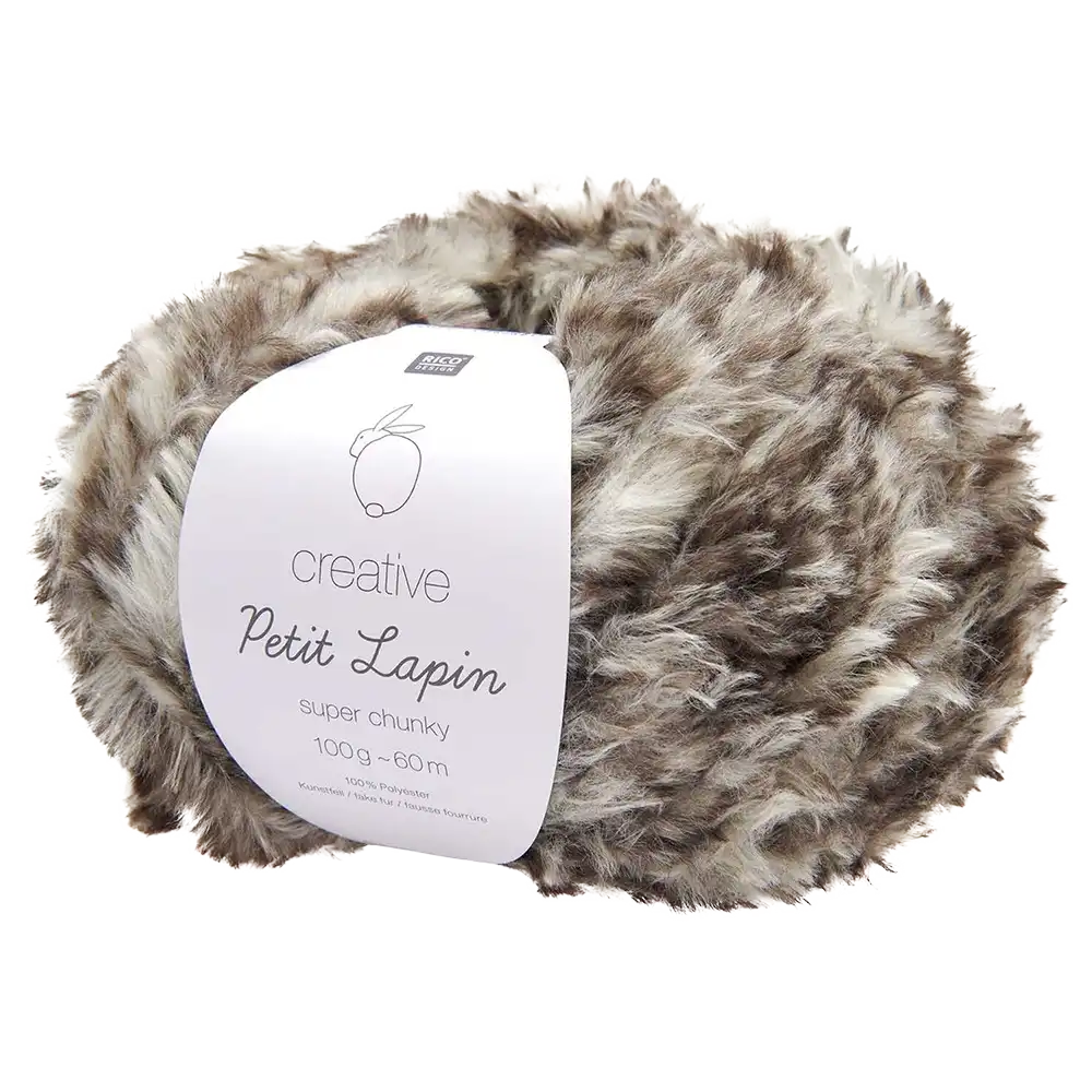 #Farbe_Rico Design Creative Petit Lapin Super Chunky | 009 Taupe-Weiß