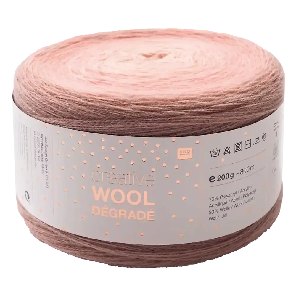 #Farbe_Rico Design Creative Wool Dégradé | 001 Puder