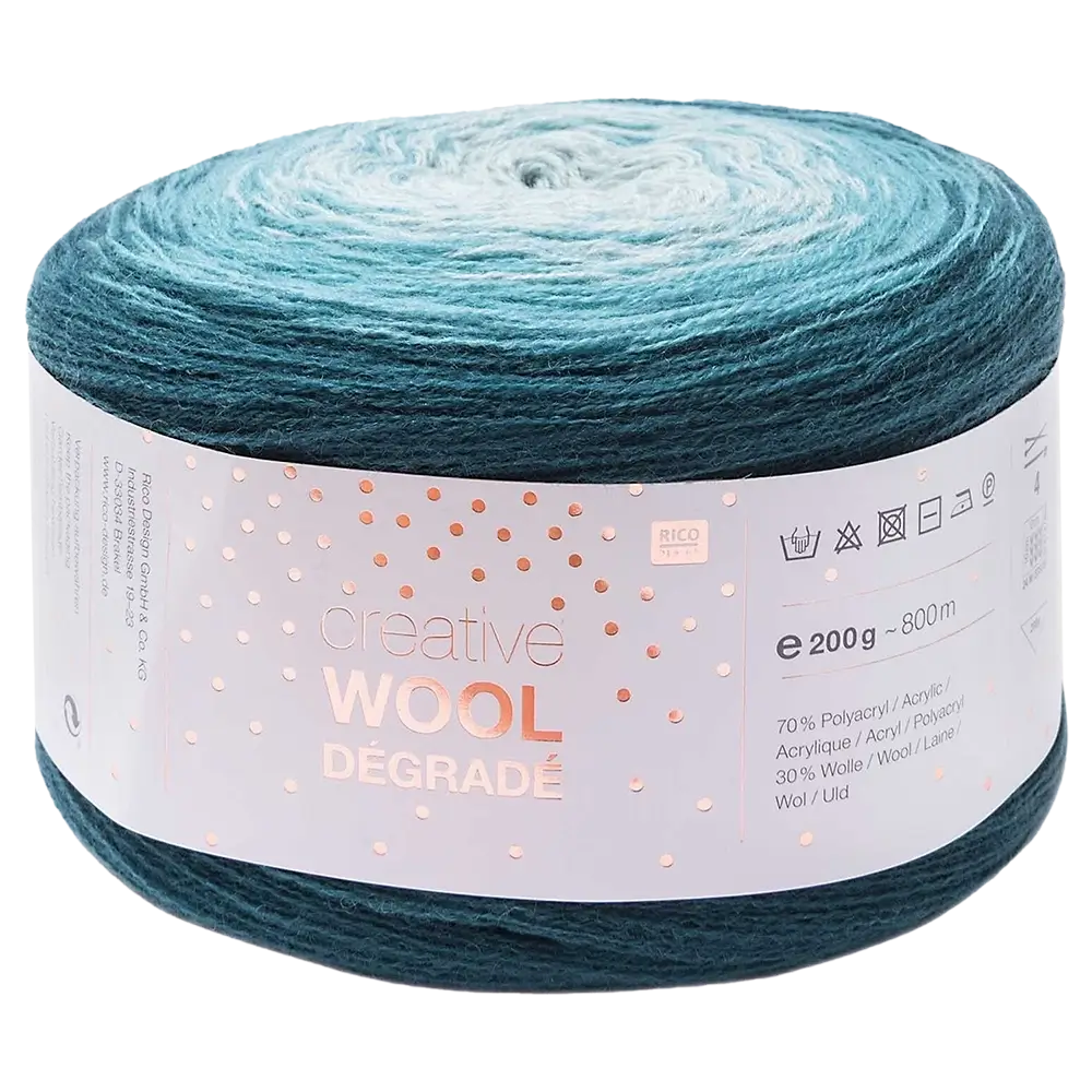 #Farbe_Rico Design Creative Wool Dégradé | 003 Petrol