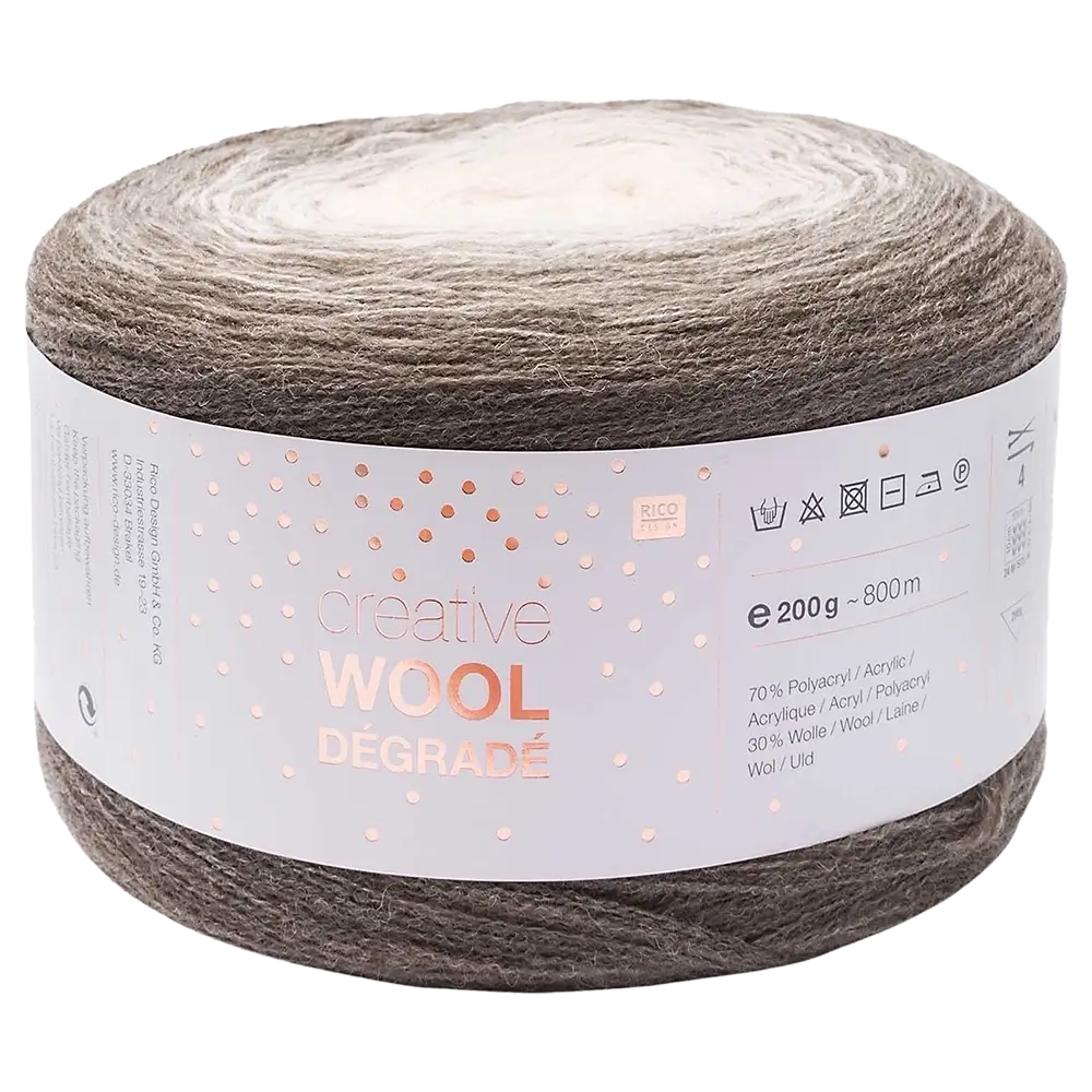 #Farbe_Rico Design Creative Wool Dégradé | 004 Natur