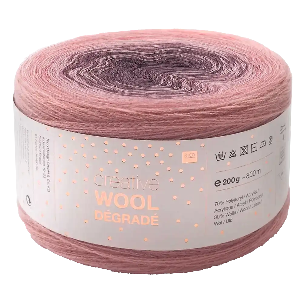 #Farbe_Rico Design Creative Wool Dégradé | 008 Mauve-Rosa