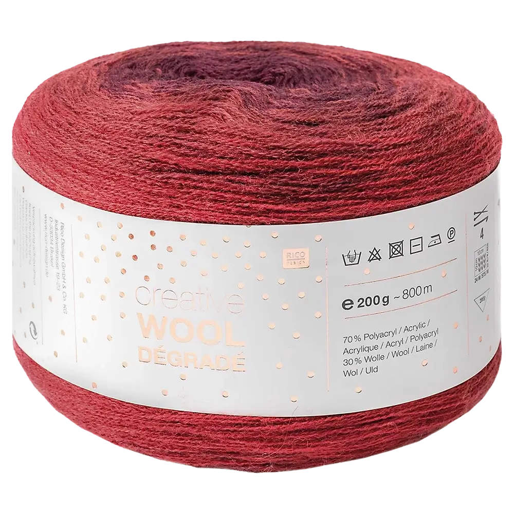 #Farbe_Rico Design Creative Wool Dégradé | 009 Rot