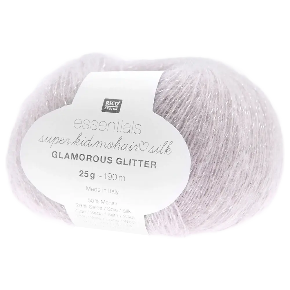 #Farbe_Rico Design Essentials Super Kid Mohair Loves Silk Glamorous Glitter | 004 Flieder