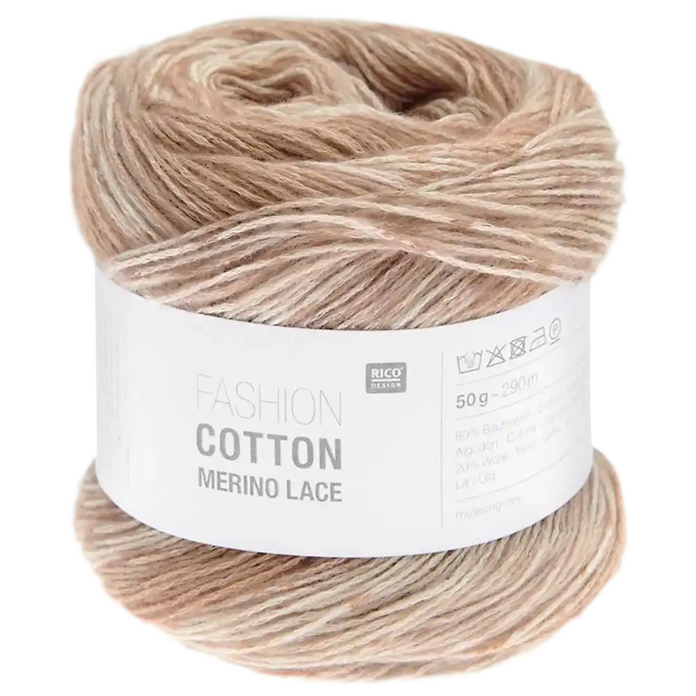 #Farbe_Rico Design Fashion Cotton Merino Lace Print | 01 Pebbles